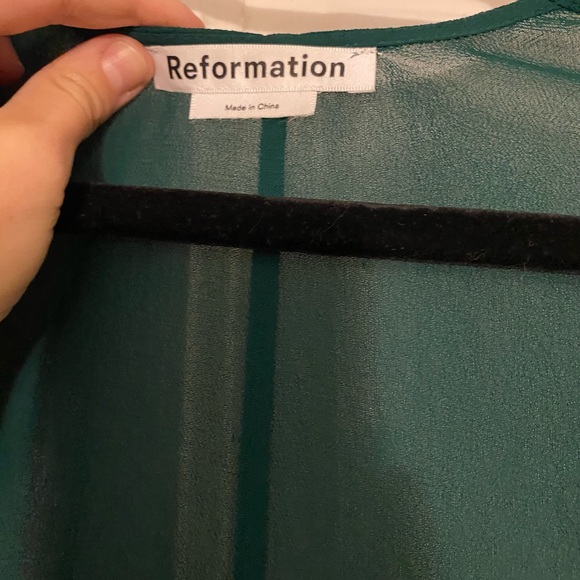 Reformation Winslow dress in Emerald (new) - Picture 3 of 7